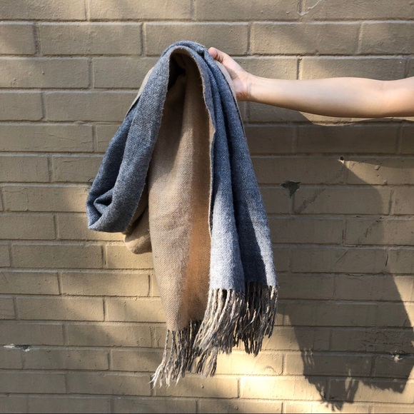 Faux Wool Two-Tone Scarf - Picture 3 of 4